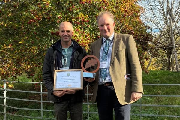 Hole Park estate owner Edward Barham receives a forestry award