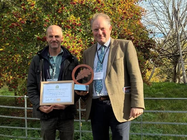 Hole Park estate owner Edward Barham receives a forestry award