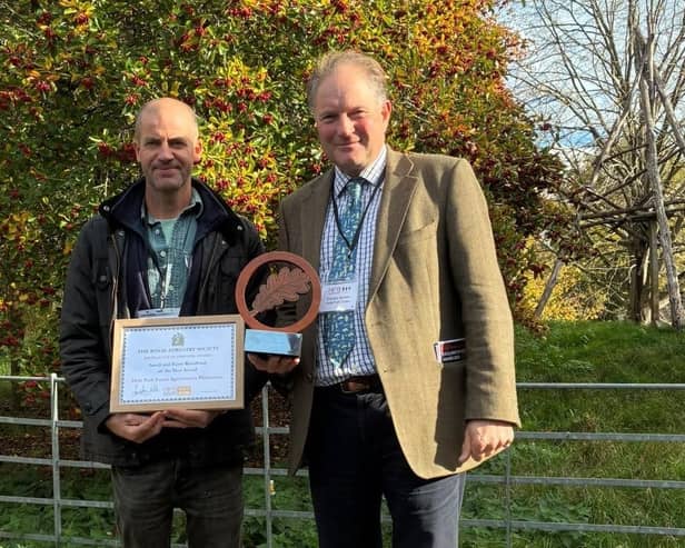 Hole Park estate owner Edward Barham receives a forestry award