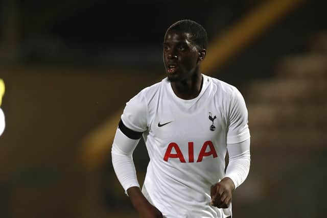 Tobi Omole in action for Tottenham Hotspur U21. (Photo by Pete Norton/Getty Images)