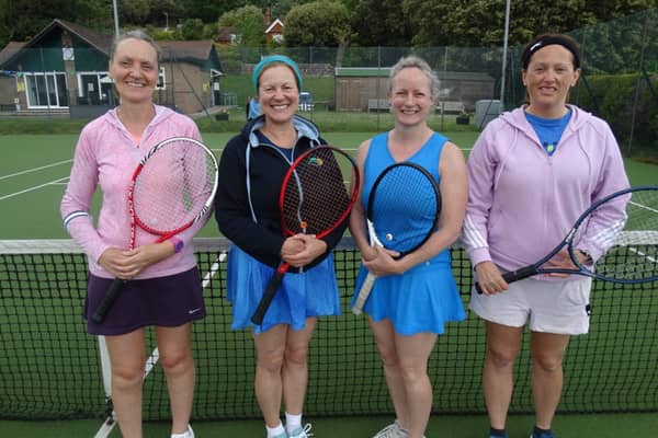 Meads Ladies l to r Hazel Sneath, Lucy Parkin, Jess Gisby and Sarah King-Spooner.