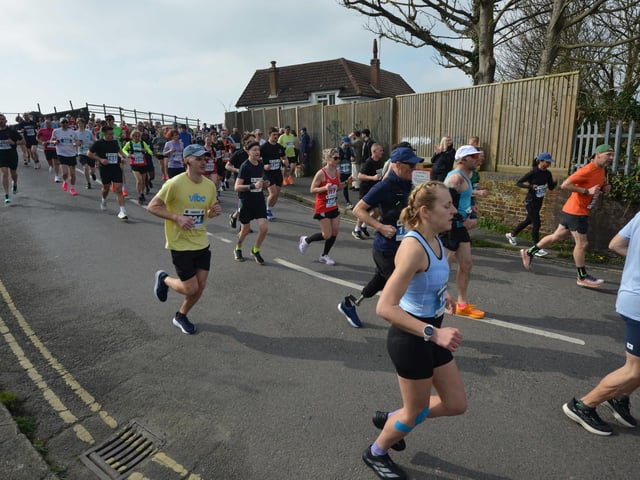 Action in the 2026 Hastings Half Marathon