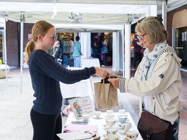 YEAHH Participant selling her products at the Business Fair