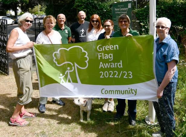 Friends of Heene Cemetery with the Green Flag Community Award for 2022