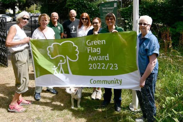 Friends of Heene Cemetery with the Green Flag Community Award for 2022