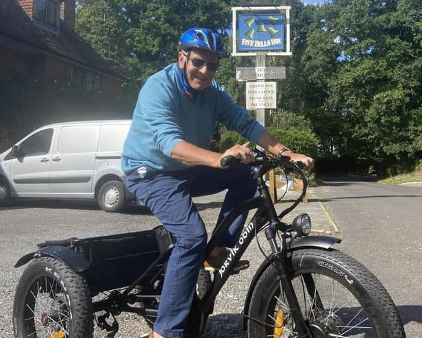 A West Chiltington man cycled 120 miles for rehab centre