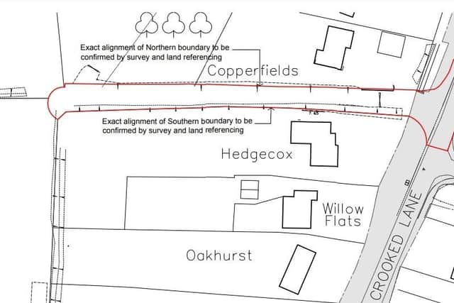 Proposed access to the site