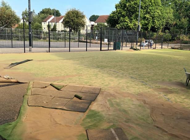 A spokesperson for Hastings Borough Council said: “The Multi Use Games Area (MUGA) in Alexandra Park will be closed for up to three weeks for resurfacing work. This work has to be done while the weather is warm because of the bonding required for the artificial grass. We apologise for any inconvenience caused by this closure.” Picture from Hastings Borough Council's Twitter.