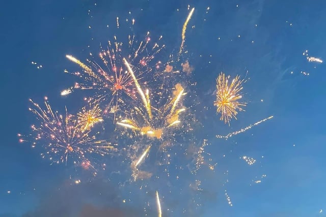 A beacon was lit and spectacular fireworks held in Southwater. Photo: Jane Terry