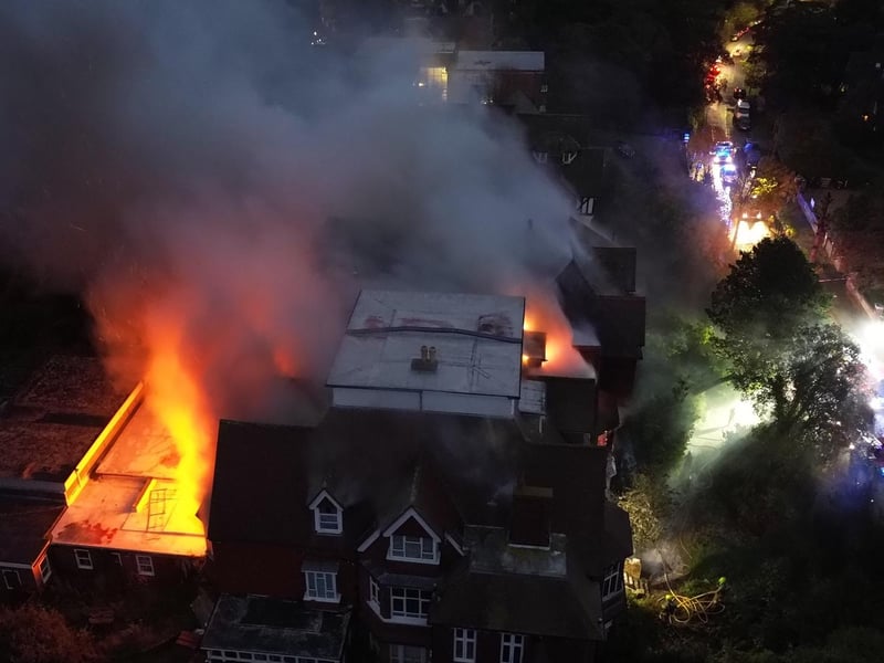 Emergency services called to tackle blaze at former Eastbourne school