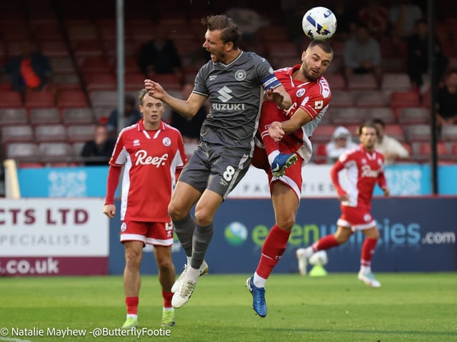 Crawley Town drew 1-1 with MK Dons at the Broadfield Stadium - here are fans, actions and goal celebrations