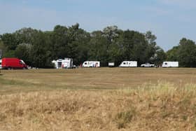 A group of travellers have set up an unauthorised camp in Yapton. Photo: Eddie Mitchell