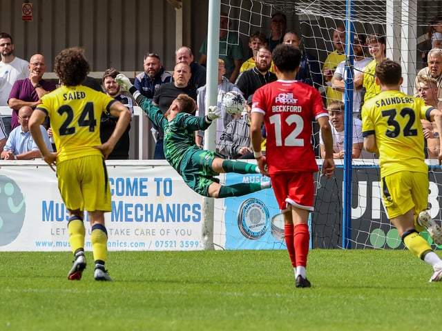 Action from Eastbourne Borough's 1-1 National League South draw at Farnborough