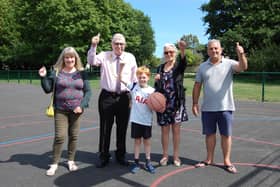 The official opening of the Avisford Recreation Ground multi use games area