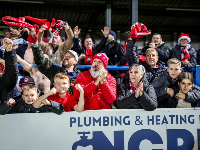 Action from Eastbourne Borough's brilliant 5-2 win away at Dover Athletic in the National League South