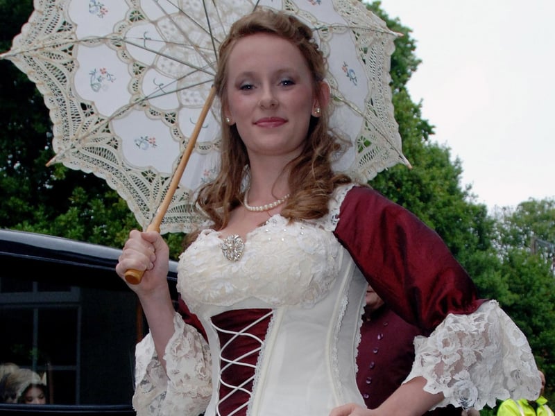 Kiarnie Camp arriving for the Davison High School prom at Highdown Towers in June 2008