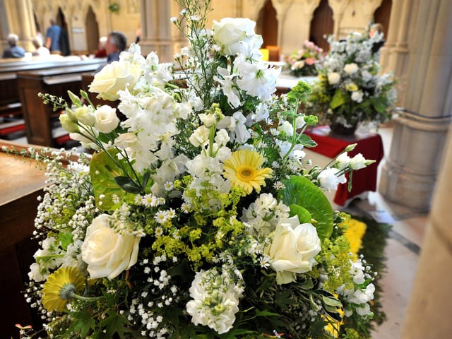 Arundel Cathedral is celebrating the feast of Corpus Christi with the magnificent festival of flowers which started 150 years ago, featuring a world famous Carpet of Flowers in the central aisle of the Cathedral. Pic S Robards SR2306071