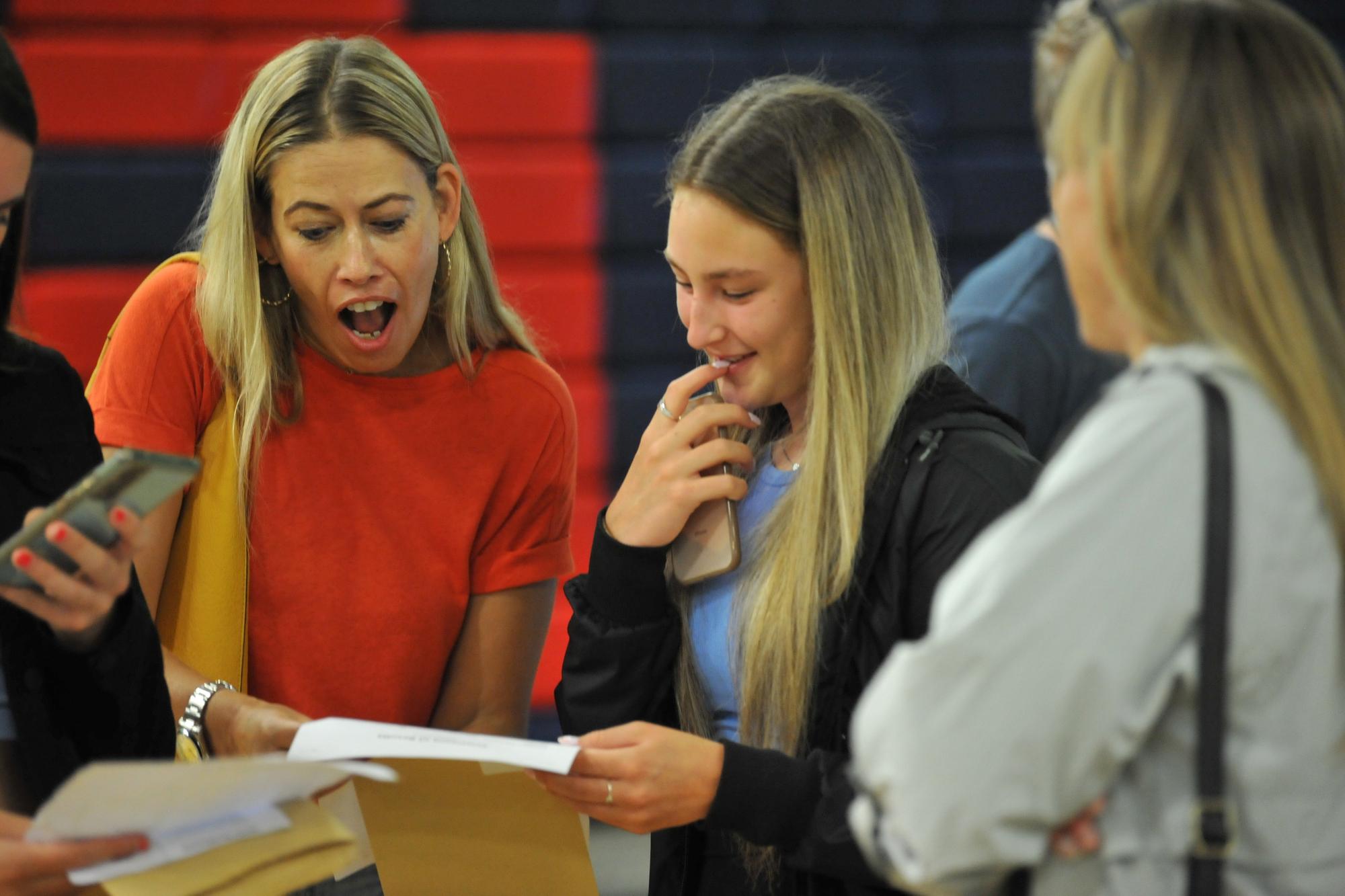 GCSE results day at The Sir Robert Woodard Academy, Lancing