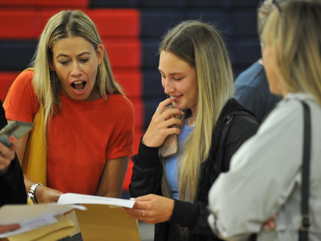 GCSE results day at The Sir Robert Woodard Academy, Lancing