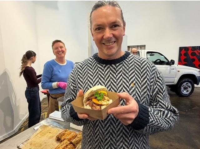 Scallop breakfast rolls being served up at Aubrey Halls in Rye