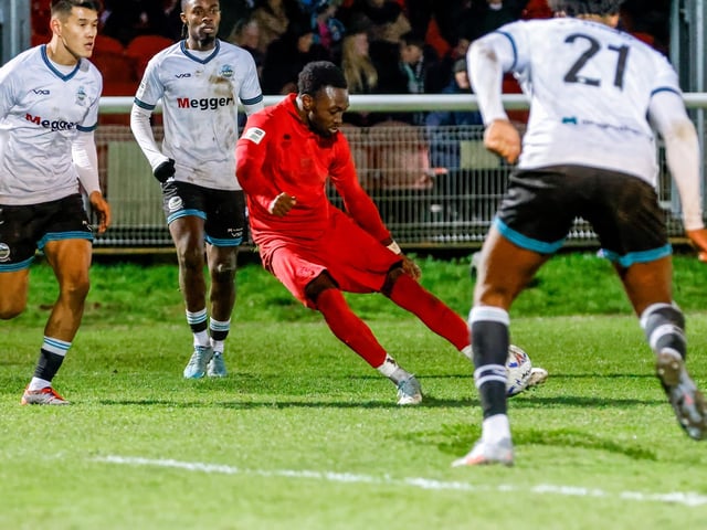 Action from Eastbourne Borough's brilliant 5-2 win away at Dover Athletic in the National League South