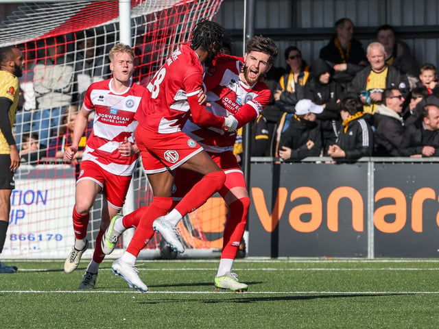 Action from Eastbourne Borough's 5-1 home loss to Maidstone in the National League South