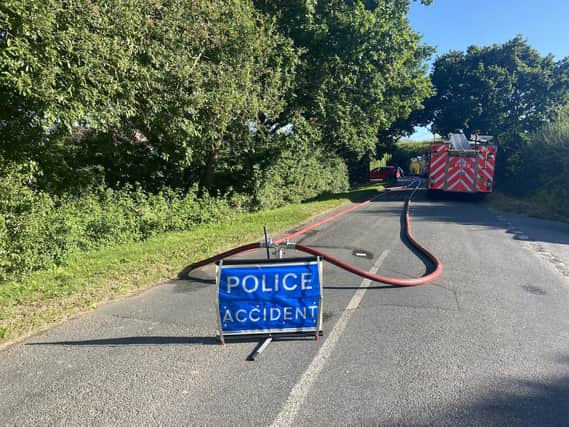 Fire engines were in attendance to tackle a fire in West Wittering yesterday.