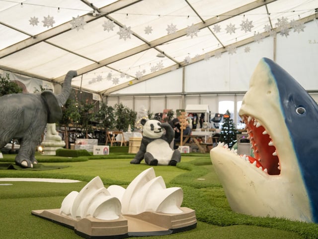 A festive mini golf and games extravaganza is being held in Horsham from now until December 24