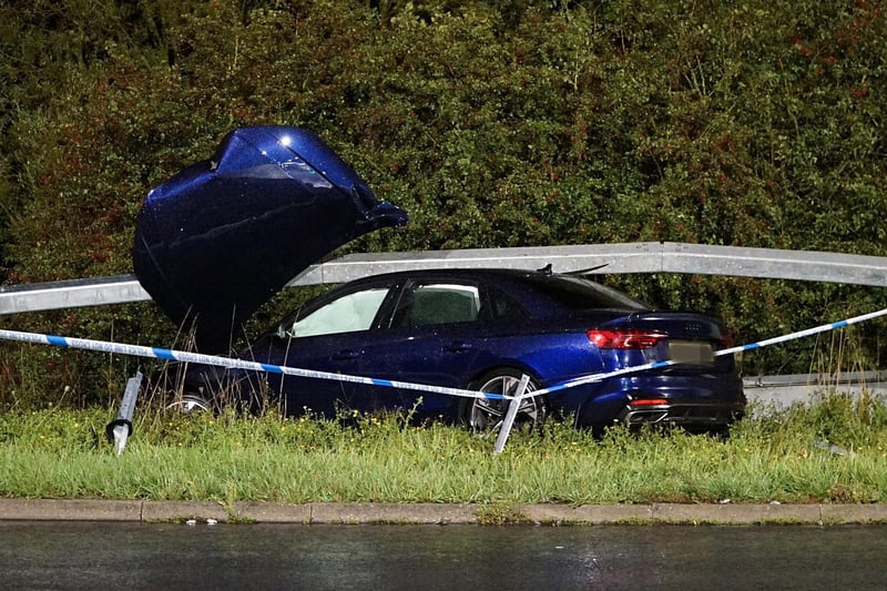 The collision by Cop Hall Roundabout in Polegate