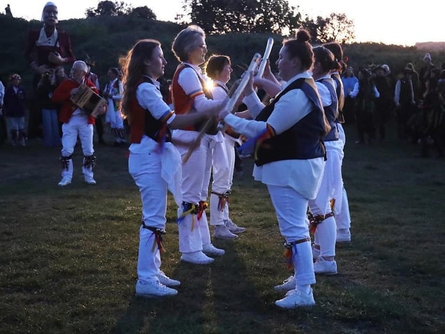 Dancing the sun up at Hastings on May Day
