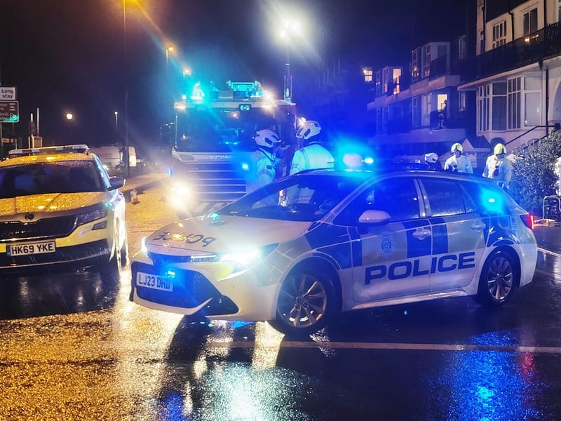 A number of properties in Littlehampton were flooded on February 18. Emergency services attended the scene. Picture: Eddie Mitchell