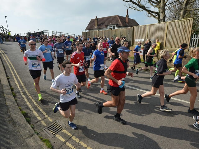 Action in the 2026 Hastings Half Marathon