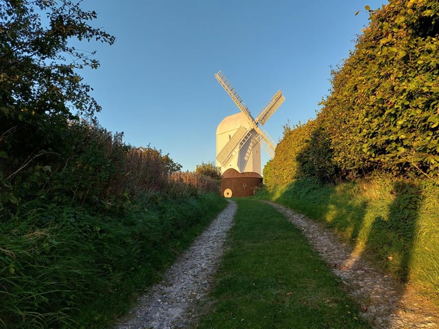 Jill Windmill in Clayton, Sussex, had her sweeps reattached on Saturday, October 8