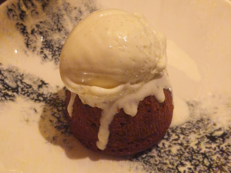 Dessert brought one of my personal favourites: sticky toffee pudding with beef fat caramel and vanilla ice cream.