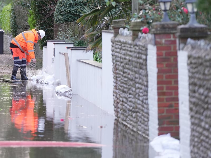 There have been reports of a flooded street at the Aldwick Bay Estate