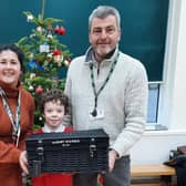 Teachers and pupils at Sir Henry Fermor Primary School received a luxury hamper donation from housebuilder Dandara ahead of their Polar Express Christmas Fayre on Saturday, November 25
