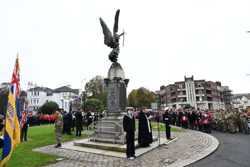 A service with military and civic parades remembers those who lost their lives in conflict, with a two minutes silence at 11am.