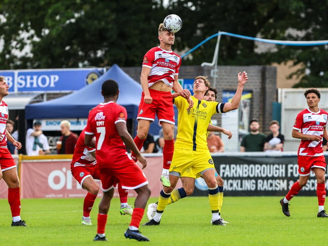 Action from Eastbourne Borough's 1-1 National League South draw at Farnborough