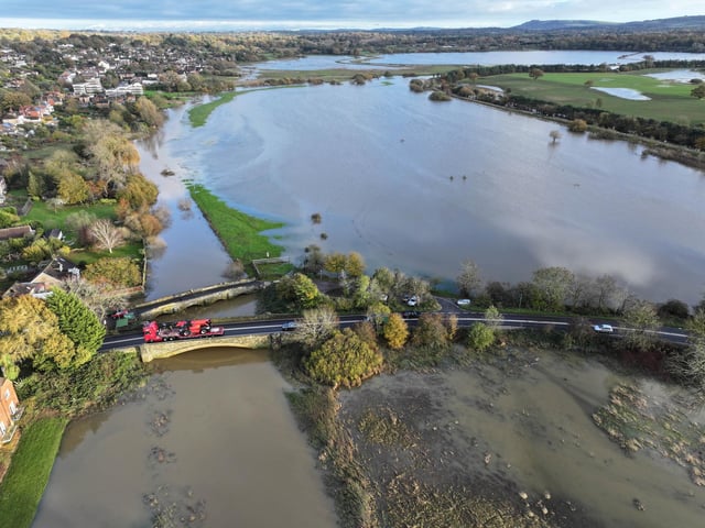 Flooding at fields near Pulborough on Tuesday, November 14