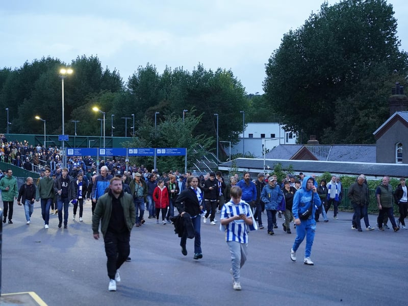 Brighton and Hove Albion fans at the Amex ahead of their first ever game in Europe. They are playing AEK Athens in the Europa League.
