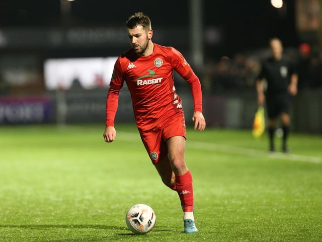 Action from Worthing's 3-1 home loss to Weymouth in National League South