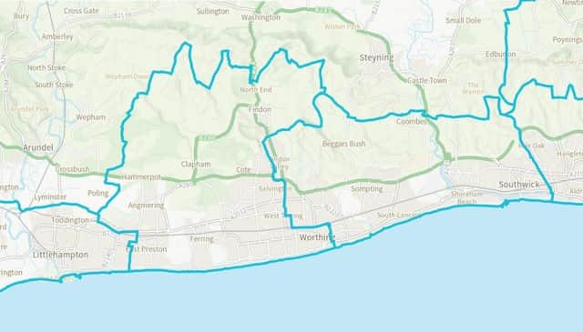 Revised boundaries for Worthing West and East Worthing & Shoreham