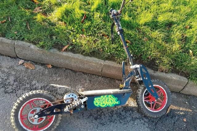The e-scooter. Picture from Sussex Police