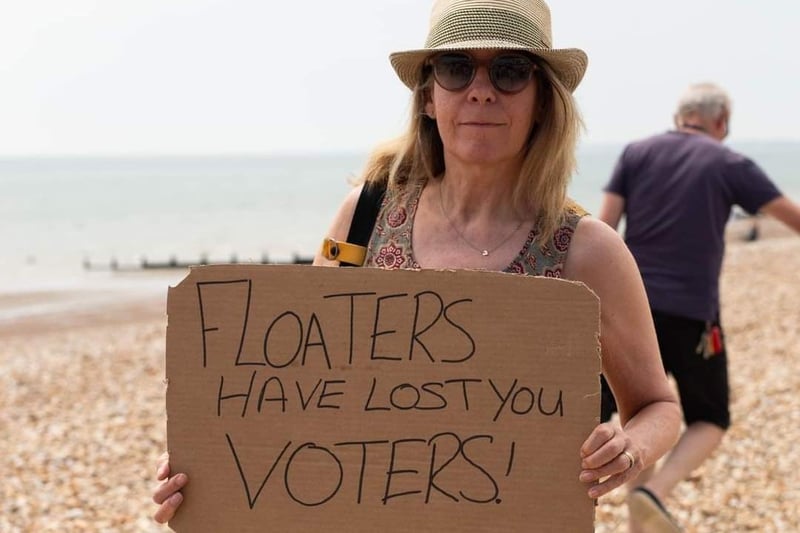 Protestors came bearing placards and slogans after years of sewage dumps off the coast.