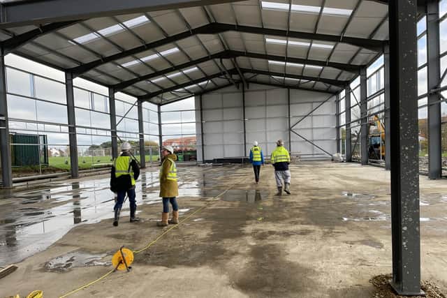 New sports hall for Eastbourne school is taking shape (photo from school)