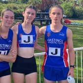 Josie Bastin, Phoebe Barham & Evelyn Moynihan of Hastings AC | Contributed picture