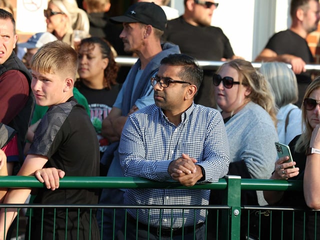 Crawley Town fans enjoy the team's first pre-season friendly, at Three Bridges FC