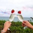 Champagne toast for the Red Arrows.