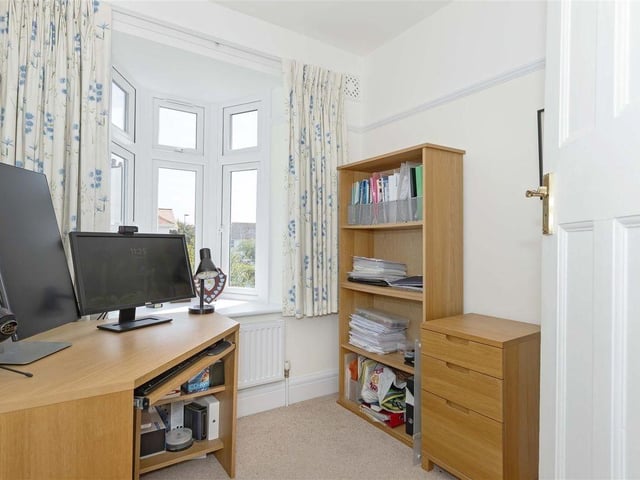 This end-of-terrace, five-bedroom property is on a corner plot in Grand Avenue, just a short walk from the town centre and yards from the beach. It has come on the market with Robert Luff & Co priced at £850,000.