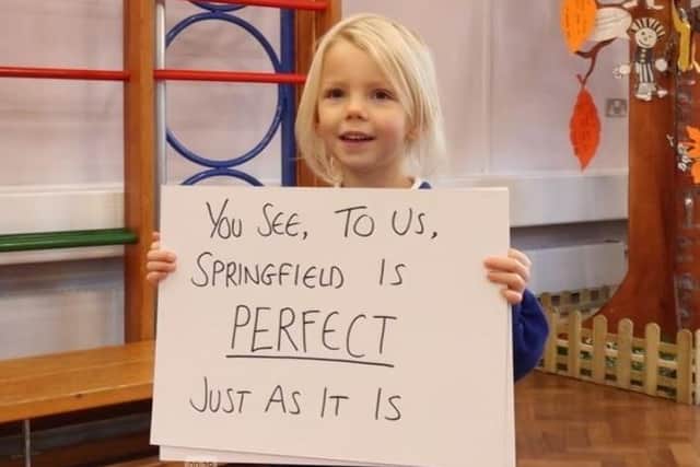 Children at Springfield school, including Tilly Folwell, appeared in a Love Actually style video objecting plans to amalgamate with two other schools in the area